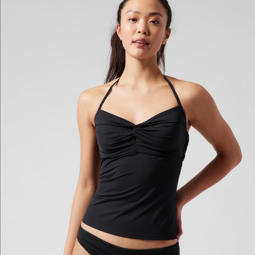 🖤 Athleta Hampton Bra Cup Tankini Top // Black #798481 - Picture 2 of 9